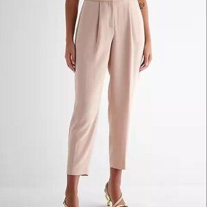 Express High Waisted Pleated Ankle Pants Blush Pink Size 00P